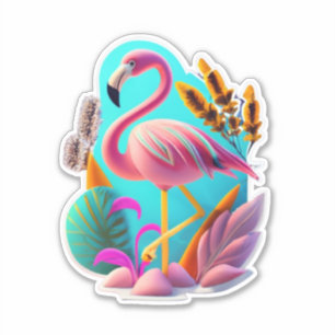 Flamingo Laptop and Phone Stickers