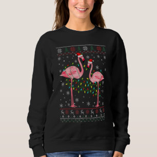 Flamingo Lights Tangled Ugly Sweater Christmas Ani