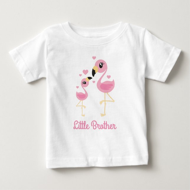 Flamingo Little Brother Baby T-Shirt (Front)