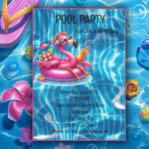 Flamingo Lounging In Pink Pool Tube