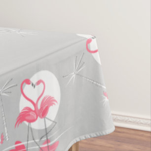 Flamingo Love Border tablecloth 60x104