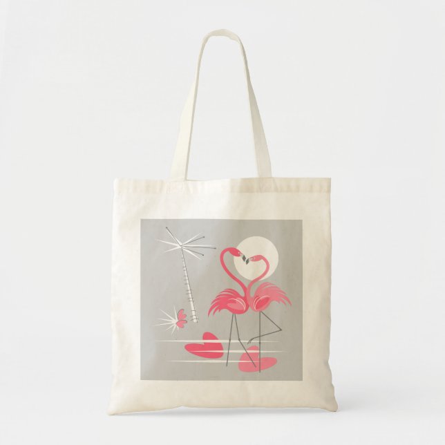 Flamingo Love budget tote (Front)
