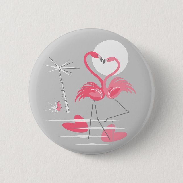 Flamingo Love button (Front)