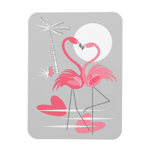 Flamingo Love flexible magnet