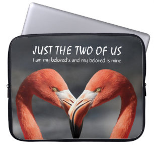 Flamingo Love JUST THE TWO OF US Christian Laptop Sleeve