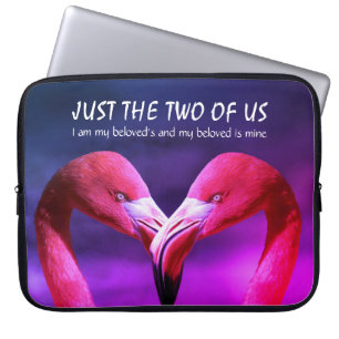 Flamingo Love JUST THE TWO OF US Pink Laptop Sleeve