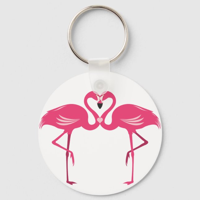 Flamingo Love Key Ring (Front)