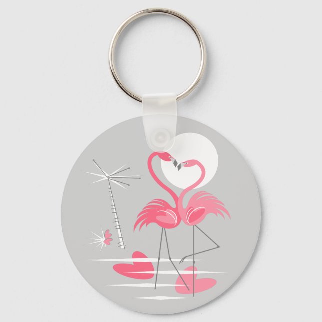 Flamingo Love keychain basic (Front)