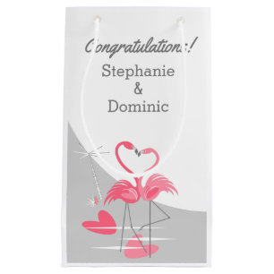 Flamingo Love Large Moon Congratulations small Gift Bag