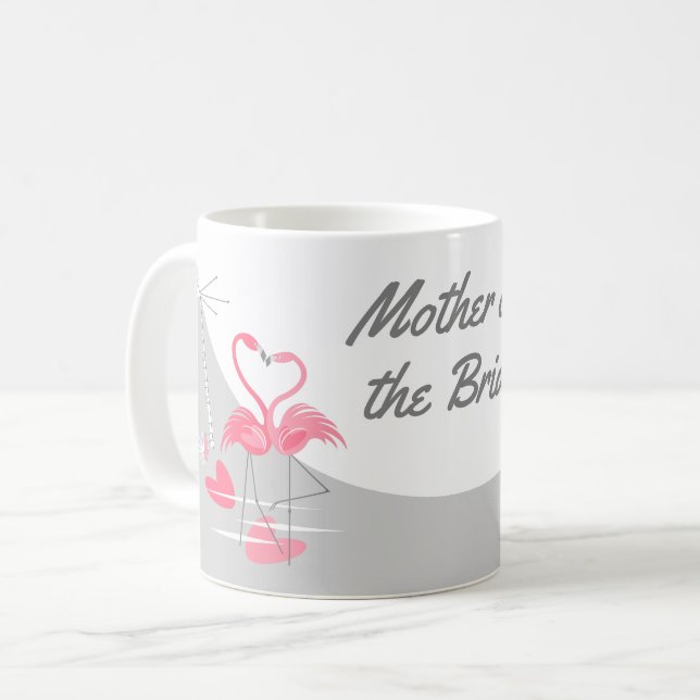 Flamingo Love Large Moon Mother of the Bride mug (Front Left)