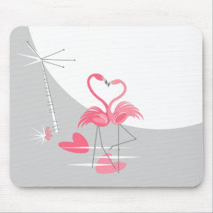 Flamingo Love Large Moon mousepad horizontal