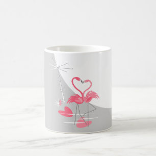 Flamingo Love Large Moon mug