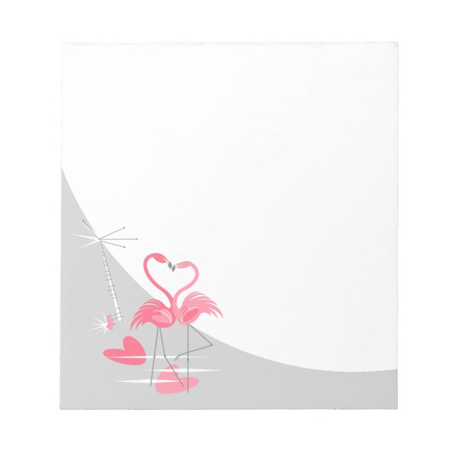 Flamingo Love Large Moon notepad (Front)