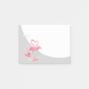 Flamingo Love Large Moon Post-It notes