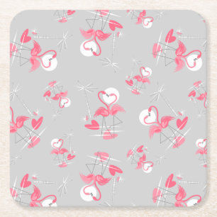 Flamingo Love Multi coaster square