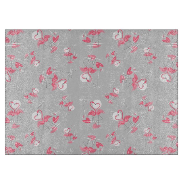 Flamingo Love Multi cutting board (Front)