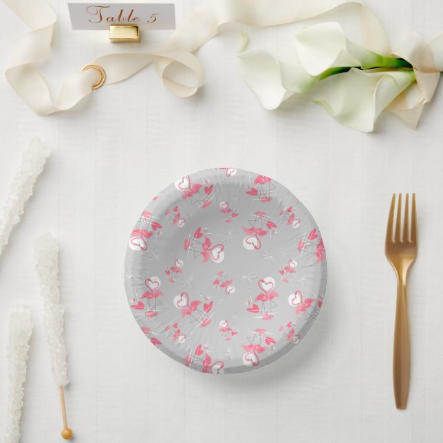 Flamingo Love Multi Paper Plate (Wedding)