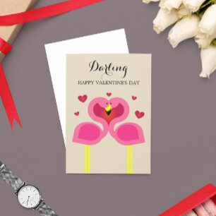 Flamingo Love Personalised Anniversary Card