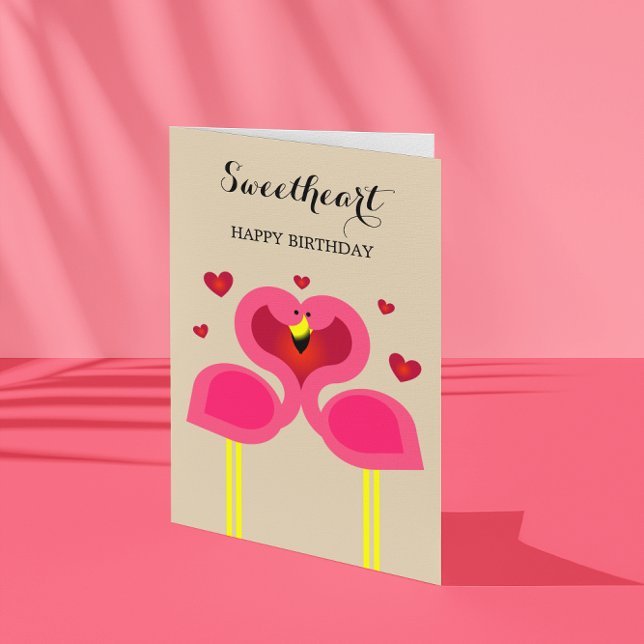 Flamingo Love Personalised Birthday Card (Creator Uploaded)