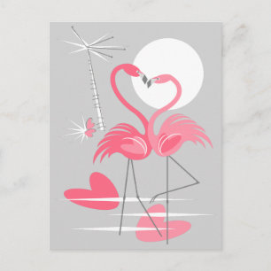 Flamingo Love postcard