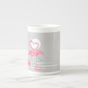 Flamingo Love Side mug bone china