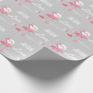 Flamingo Love Side With Love wrapping paper