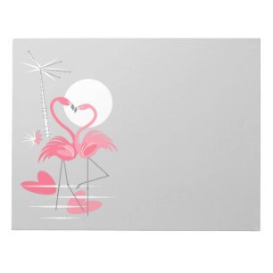 Flamingo Love Slim notepad horizontal