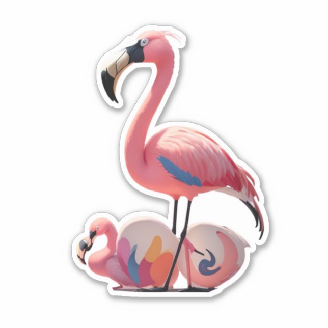 Flamingo Love Stick It with Flair (Front)
