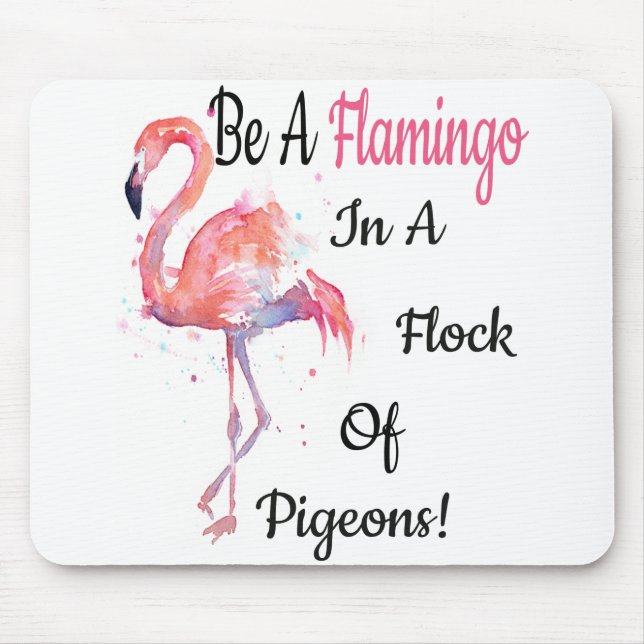 flamingo love  t -shirt mouse pad (Front)