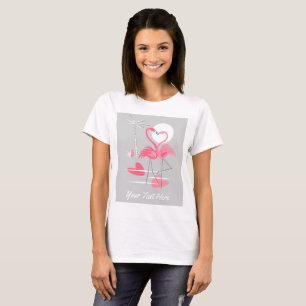 Flamingo Love t-shirt Text vertical