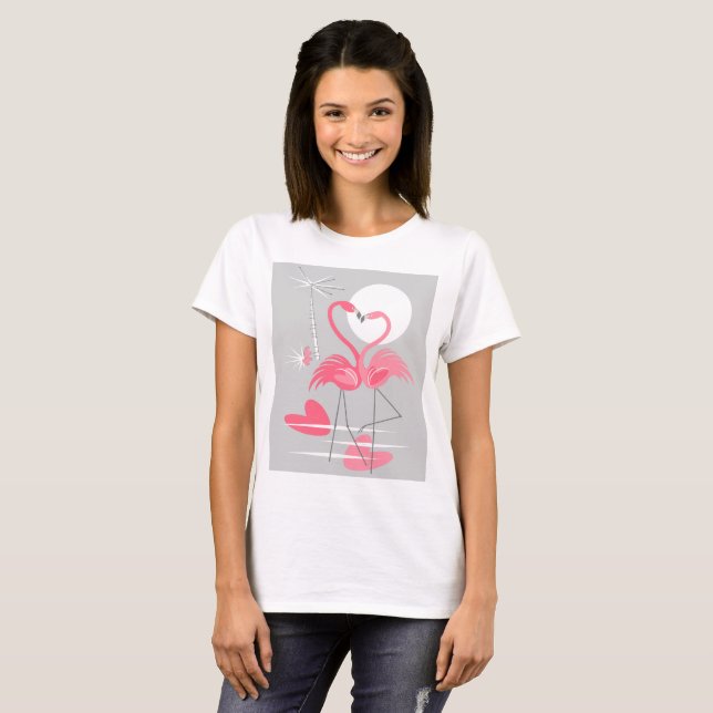 Flamingo Love t-shirt vertical (Front Full)
