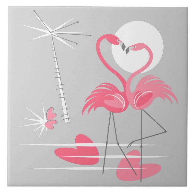 Flamingo Love tile (Front)
