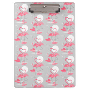 Flamingo Love Tiled clipboard