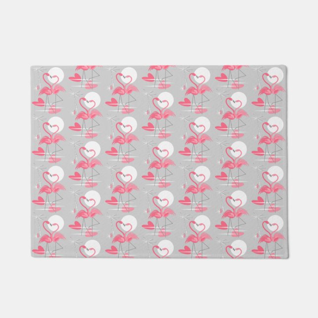 Flamingo Love Tiled doormat (Front)