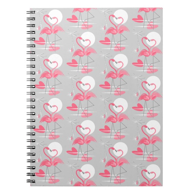 Flamingo Love Tiled notebook (Front)
