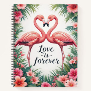 Flamingo Love Tropical Art Notebook