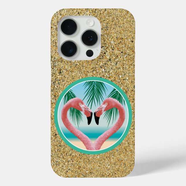 Flamingo Love (Tropical Valentine) Case-Mate iPhon iPhone Case (Back)