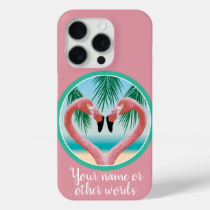 Flamingo Love (Tropical Valentine) iPhone 15 Pro Case