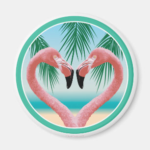 Flamingo Love (Tropical Valentine) Magnet