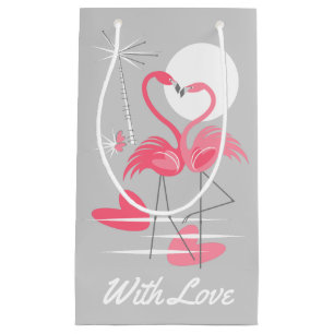 Flamingo Love With Love gift bag small