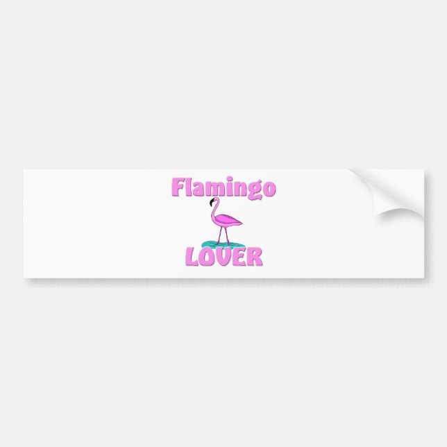 Flamingo Lover Bumper Sticker (Front)