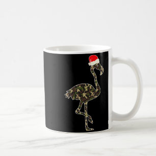 Flamingo Lover Christmas Santa Hat Camouflage Illu Coffee Mug