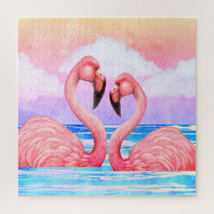 Flamingo Lovers Jigsaw Puzzle