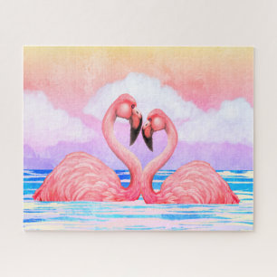 Flamingo Lovers Jigsaw Puzzle