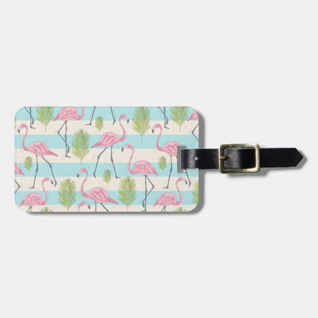 Flamingo Luggage Tag (Front Horizontal)