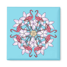 Flamingo Mandala- magnet