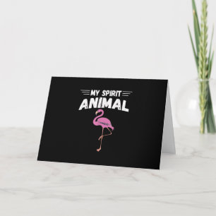 Flamingo Men Women Kids My Spirit Animal Card