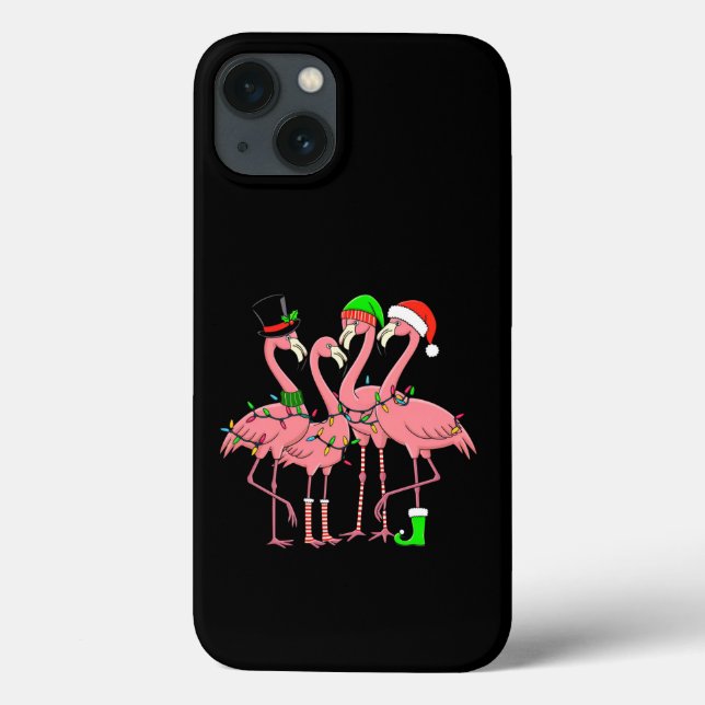 Flamingo Merry Christmas Funny Flamingo Lover Gift Case-Mate iPhone Case (Back)