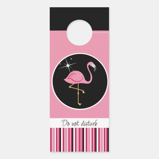 Flamingo Message Door Hanger (Back)