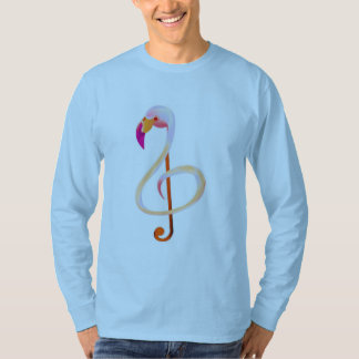 Flamingo Music Note Long Sleeve T-Shirt